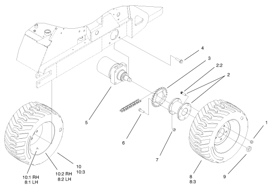 toro dingo 220 wheel motor