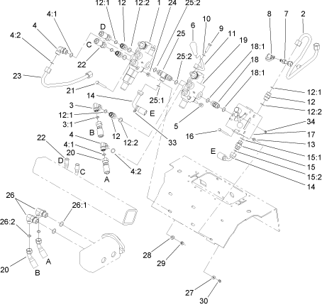 hydraulic controls for toro dingo