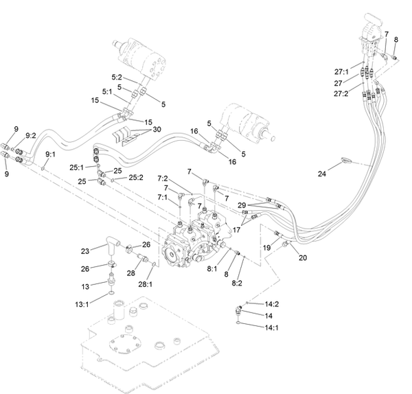 toro dingo tx 1000 narrow track hydraulic hose diagram