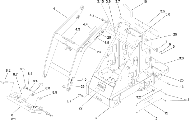 pivot pin for toro dingo 320d