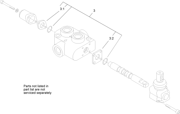 Toro Dingo 323 Hydraulic Selector Valve Part Number 99-3072 Repair Parts