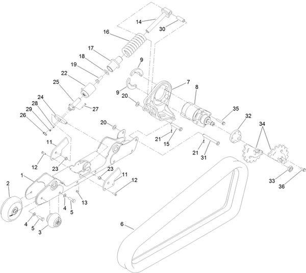 toro dingo tx 1000 model 22327 left hand track