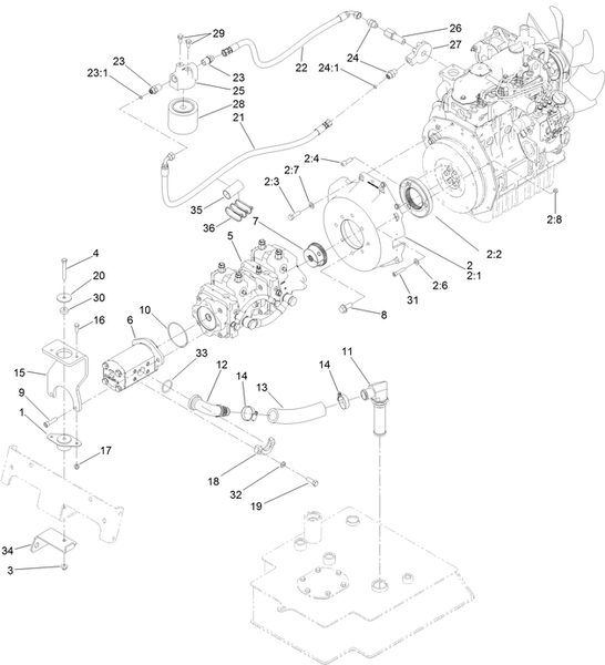 toro dingo 1000 wide track parts for pump