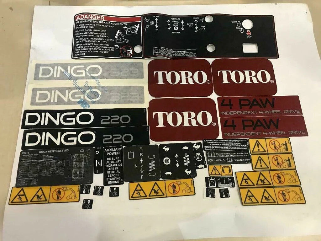toro dingo 220 decal kit
