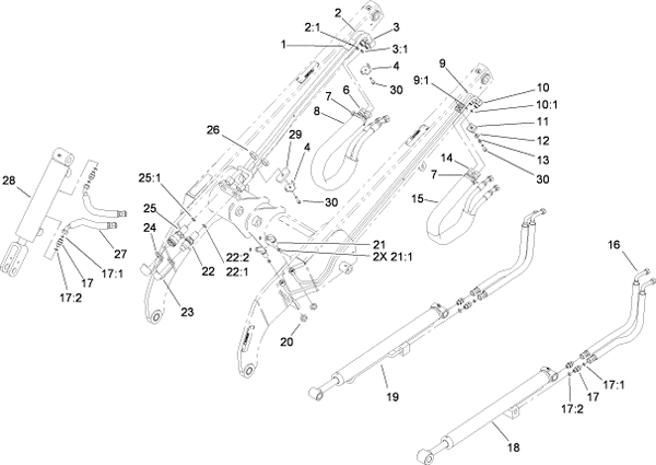 toro dingo 525 model 22324 hydraulic cylinders and seal kits