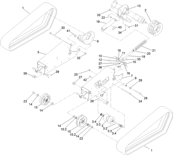 toro dingo 1000 tensioner wheel