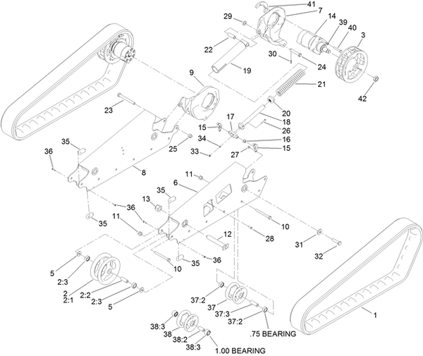 toro dingo tx 1000 narrow track lug type drive diagram