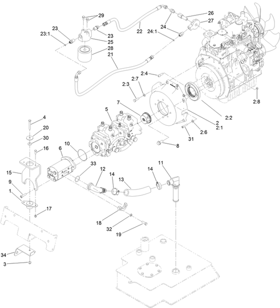 dingo 1000 engine oil filter