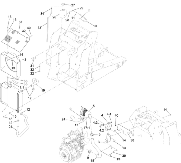 toro dingo tx 1000 radiator and air filter housing for 1000's made in 2015