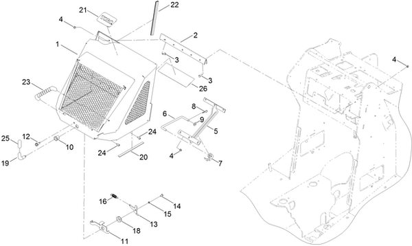 Toro Dingo 1000 Narrow Track Hood Parts