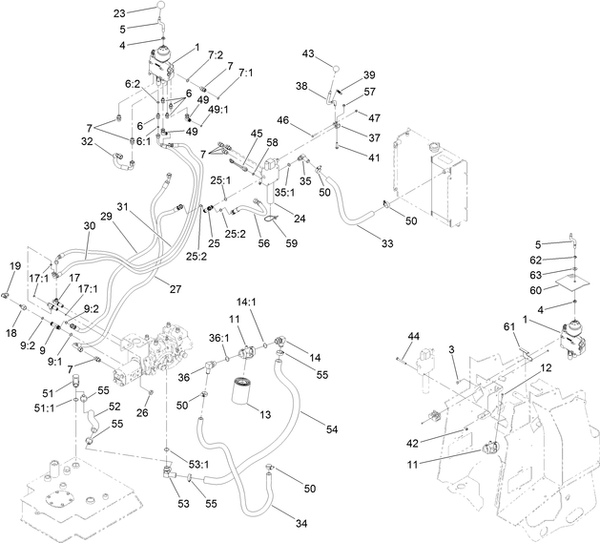 toro dingo tx 1000 principal hydraulic assembly wide track