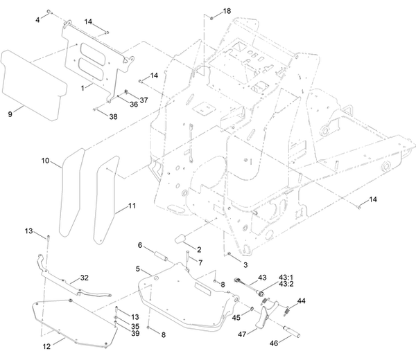 Toro Dingo TX 1000 Wide Track Platform Parts