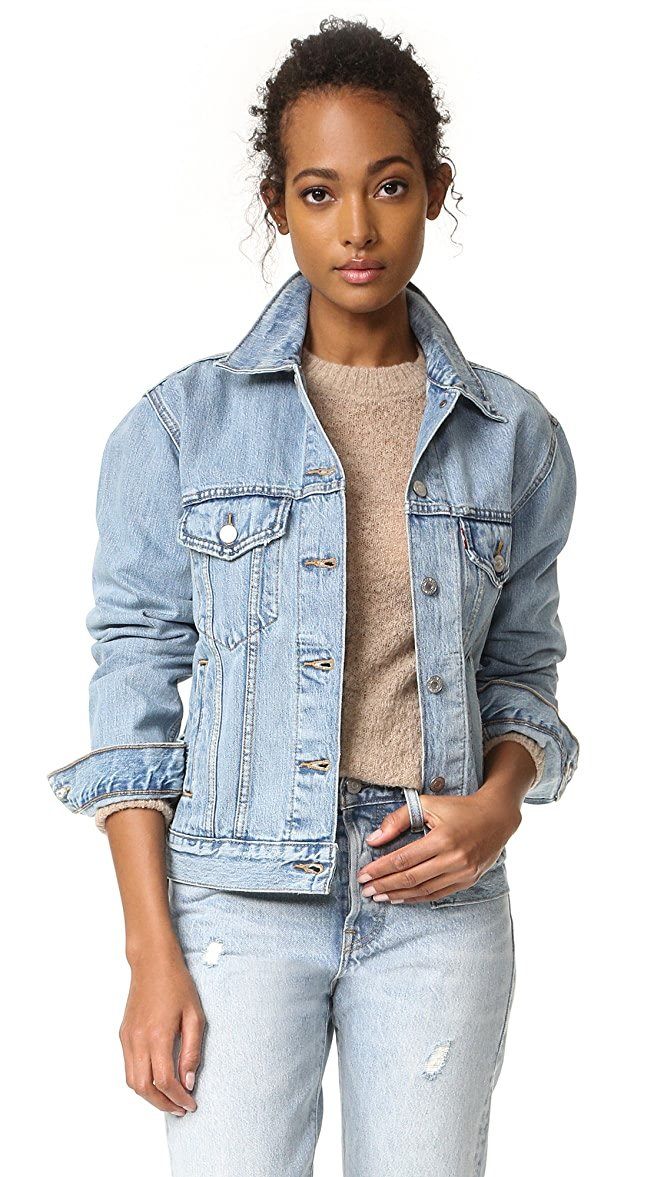 ex boyfriend trucker jacket concrete indigo