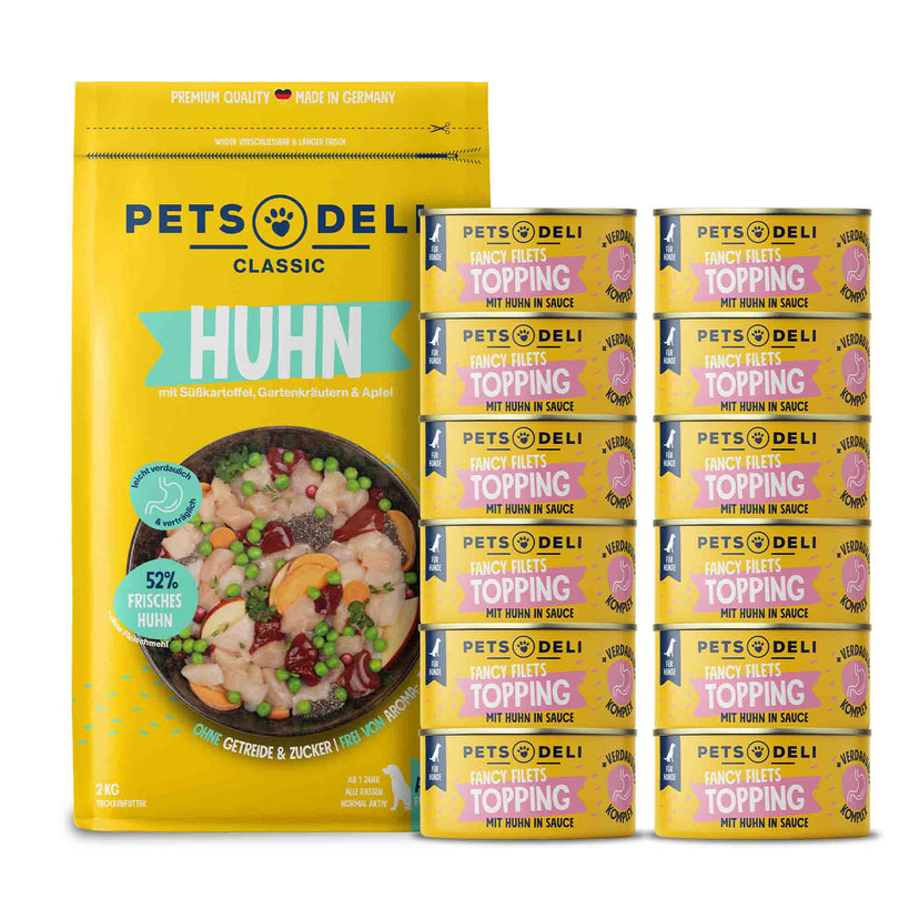 Fancy Filet Topping Huhn Probierpaket für Hunde - 2840g