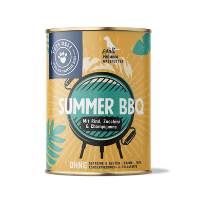 "Limited" Summer BBQ mit Rind, Zucchini & Champignons für Hunde