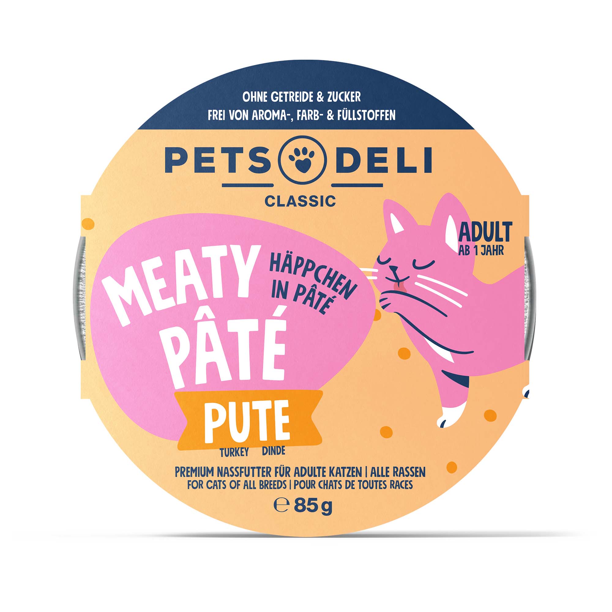 Nassfutter Multipack "Meaty Pâté" Pute und Rind für Katzen