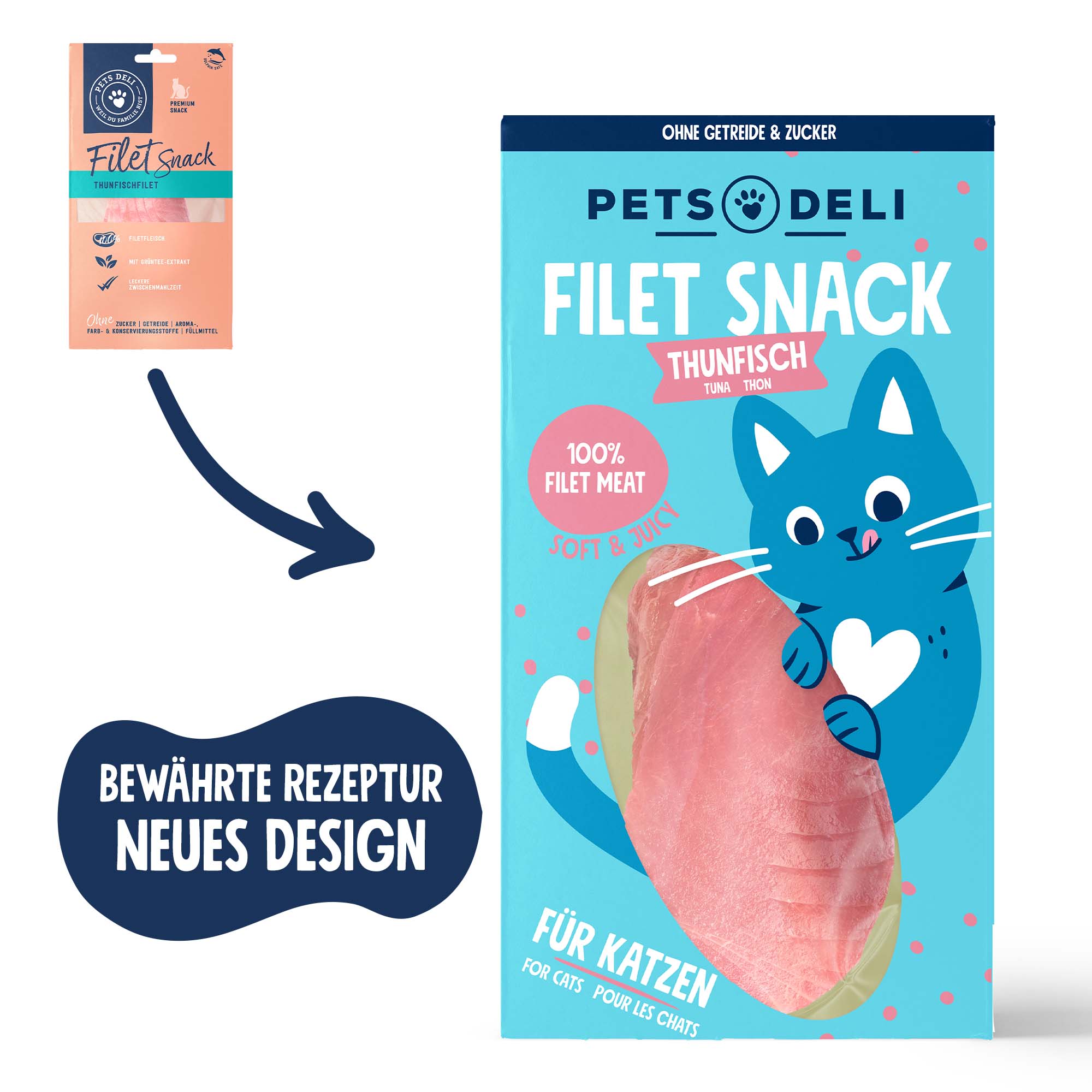Snack Filetsnack Thunfischfilet im eigenen Saft für Katzen