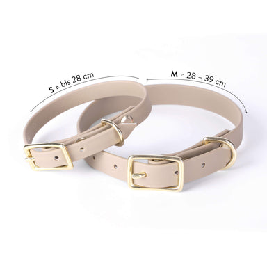 Zubehör Halsband Leinen Set Biothane Beige/Rosa für Hunde