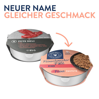 Nassfutter "Feinschmecker Pâté" Rind für Katzen