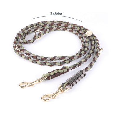 Zubehör Halsband Leinen Set Biothane Olive/Grün für Hunde