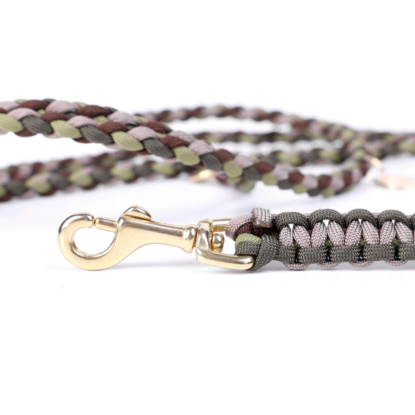 Zubehör Halsband Leinen Set Biothane Olive/Grün für Hunde