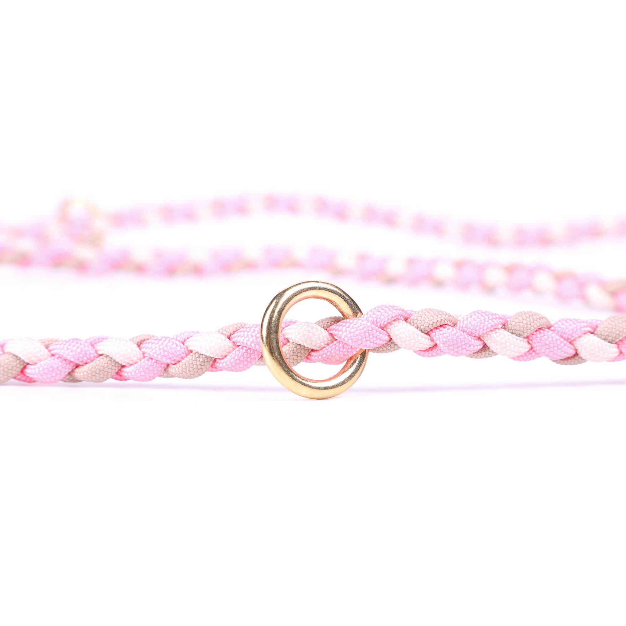 Zubehör Halsband Leinen Set Biothane Beige/Rosa für Hunde