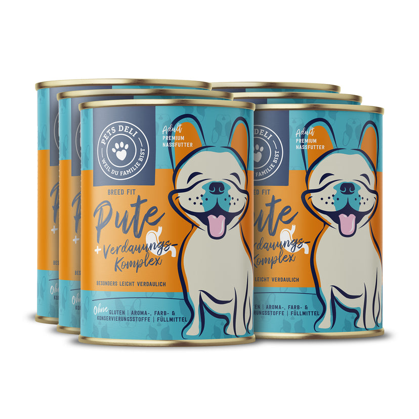 Nassfutter Breed Fit Pute mit Quinoa, Apfel und Hüttenkäse für Hunde