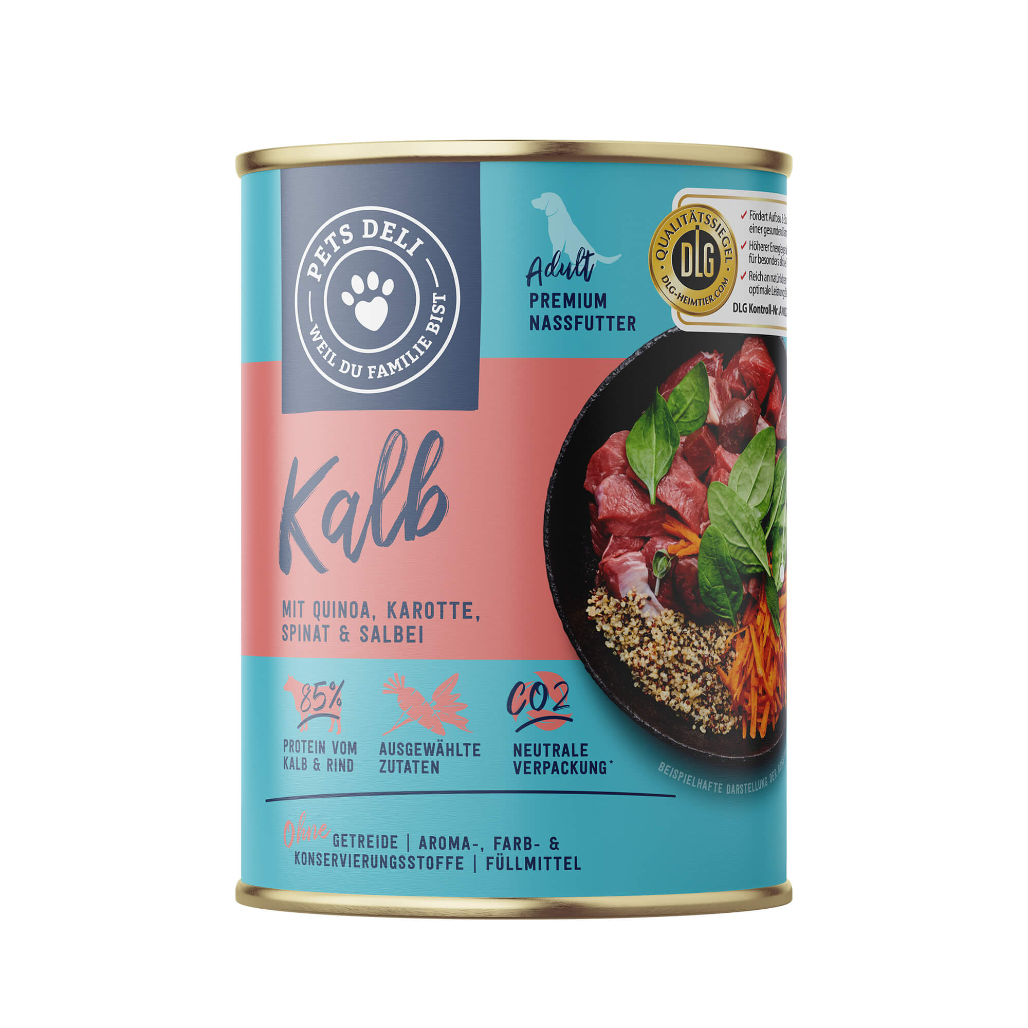 Nassfutter Vorratspaket Classic Kalb mit Quinoa, Karotte, Spinat und