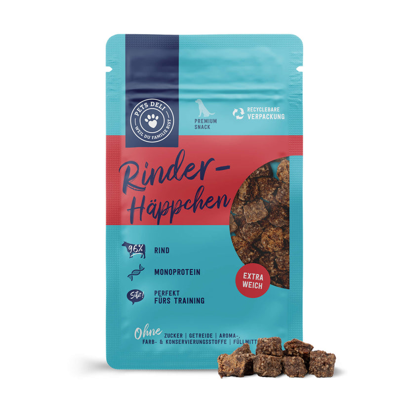 Snack Rinderhäppchen für Hunde