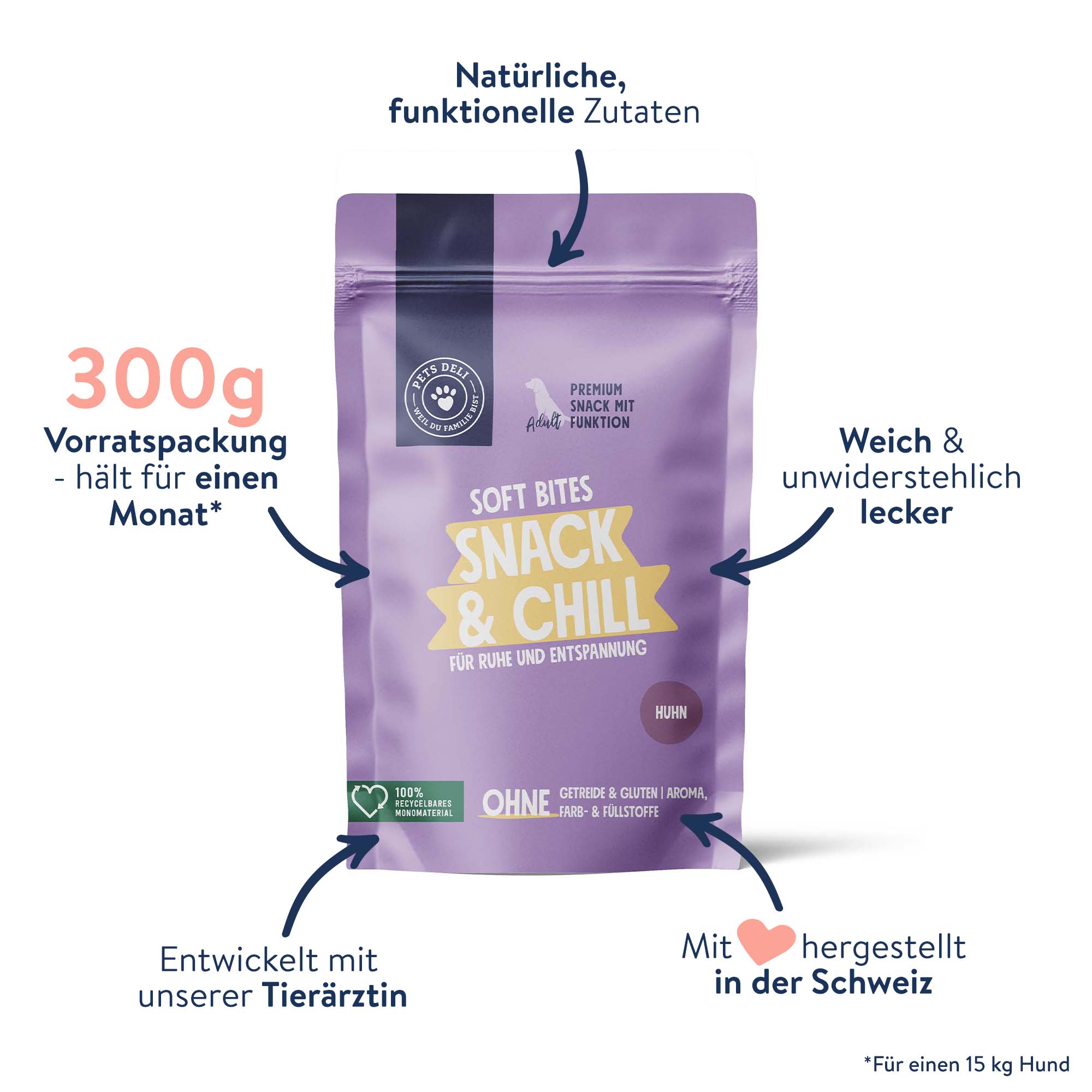 Snack Soft Bites Snack & Chill für Hunde