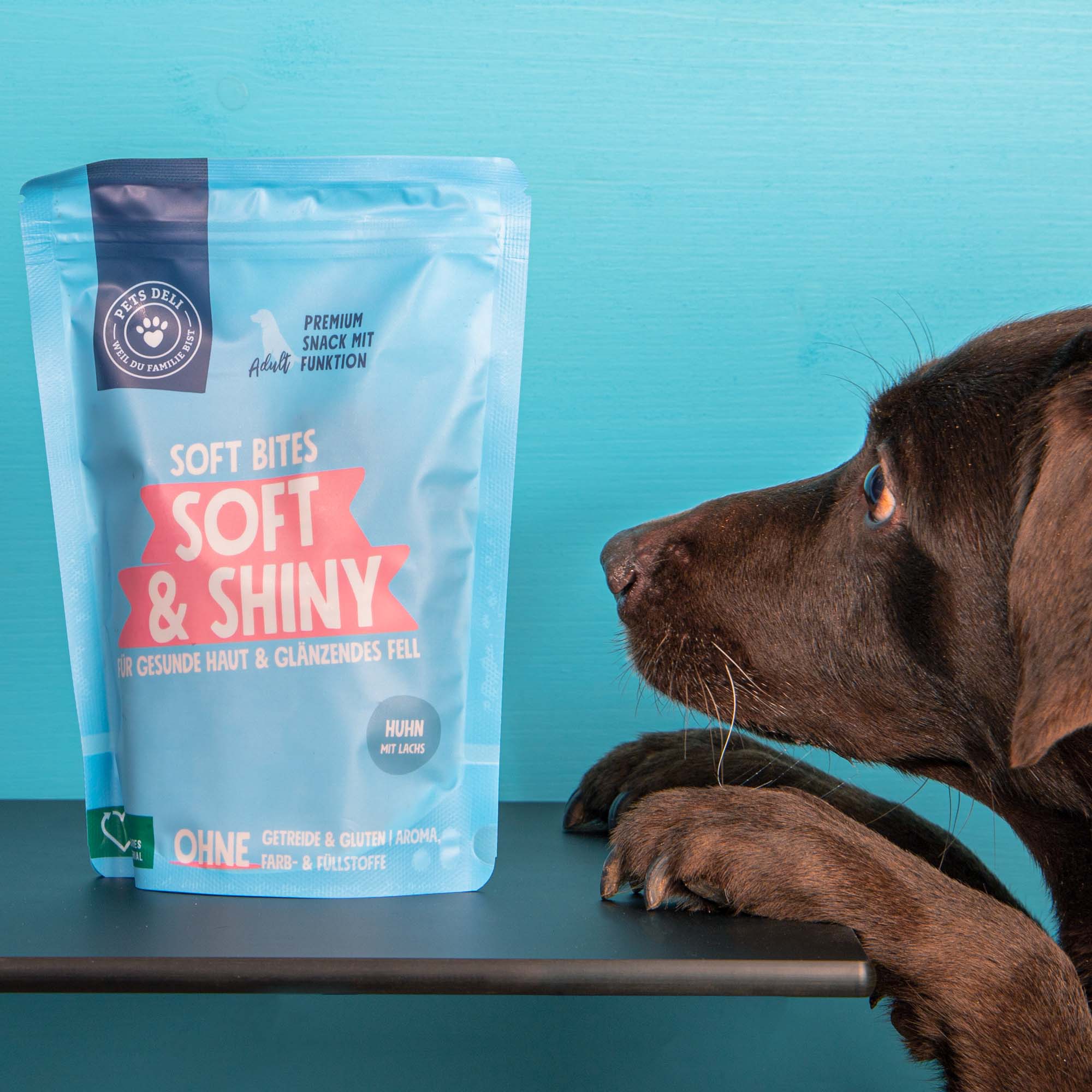 Snack Soft Bites Soft & Shiny für Hunde