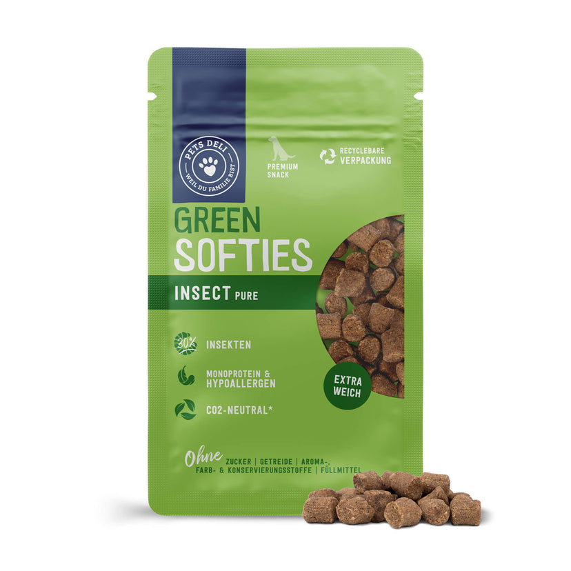 Snack Green Softies Natur für Hunde - auf Insektenbasis