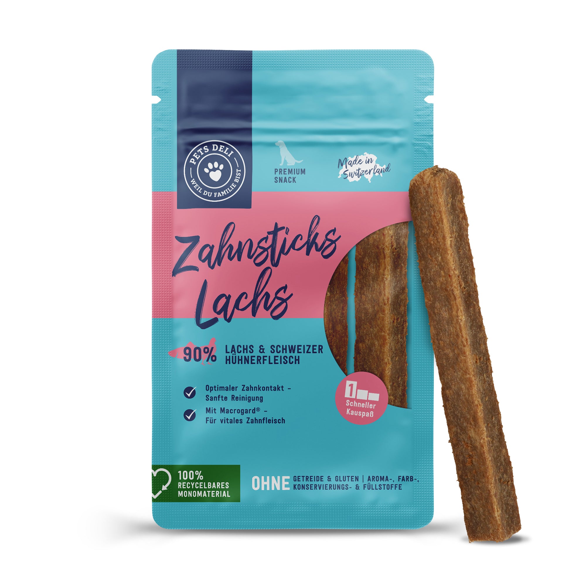 Snack Zahnsticks Lachs für Hunde