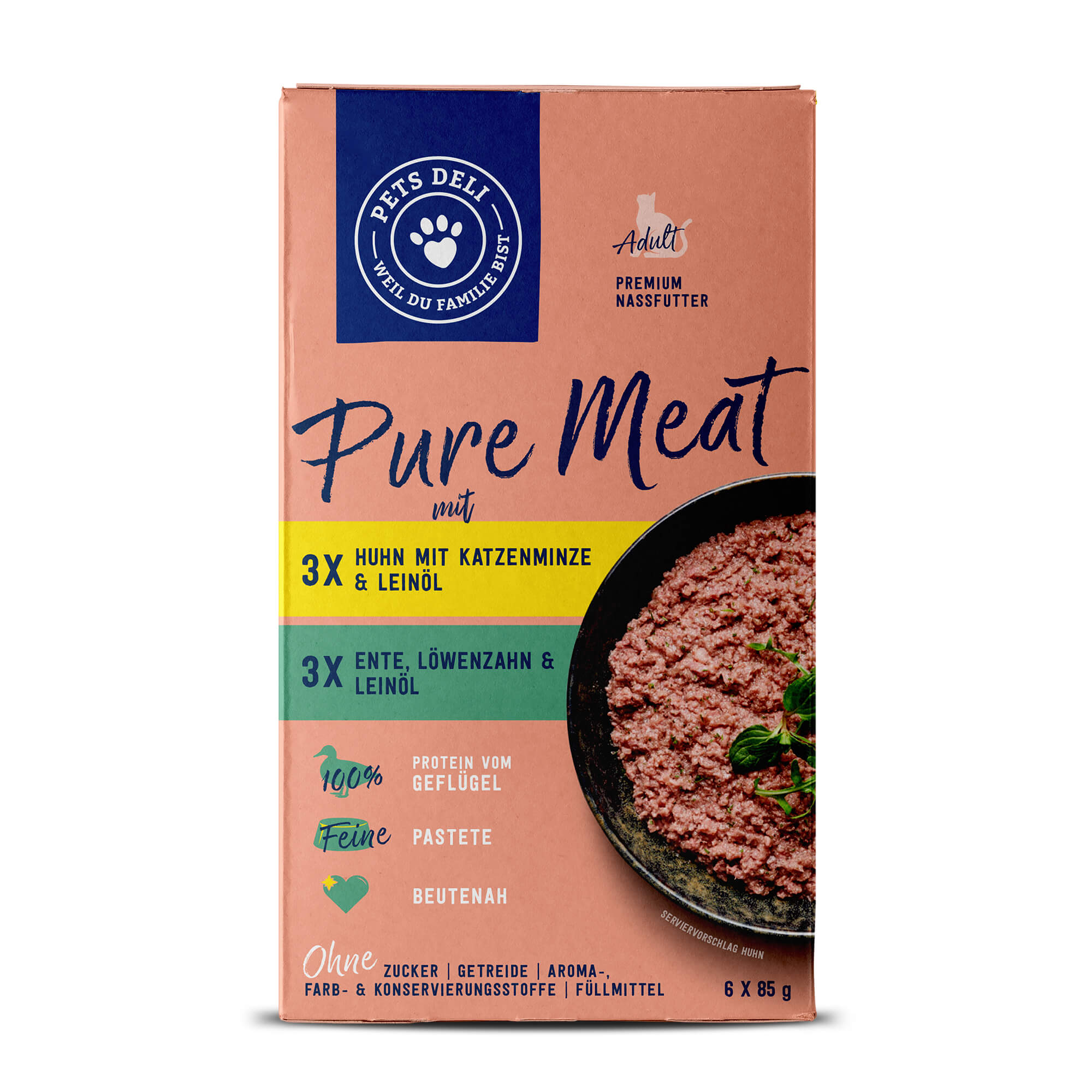 Nassfutter Multipack "Pure Meat" Huhn und Ente