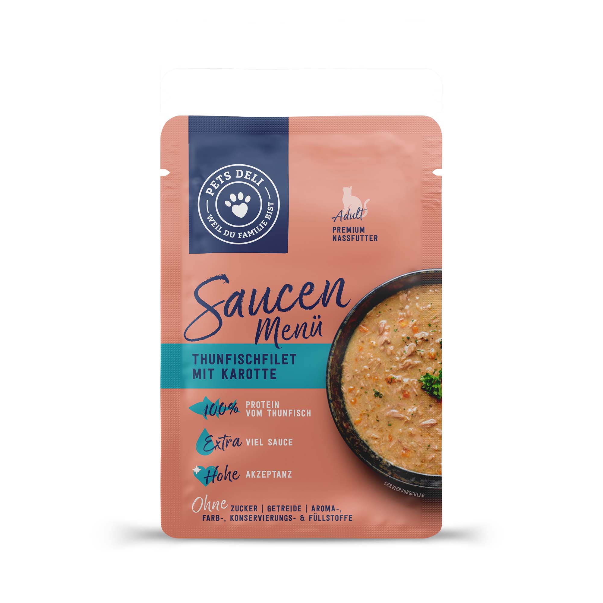 Nassfutter Multipack "Saucen Menü" Puten-, Thunfisch- und Hühnerfilet