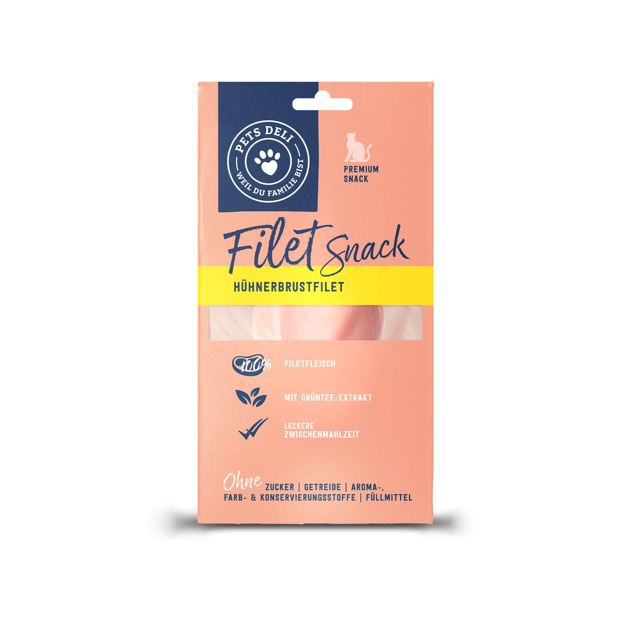 Snack Filetsnack Hühnerbrustfilet im eigenen Saft für Katzen