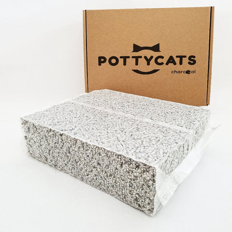 Pottycats litter in activated charcoal variant 
