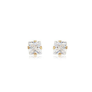 Square CZ Diamond Studs