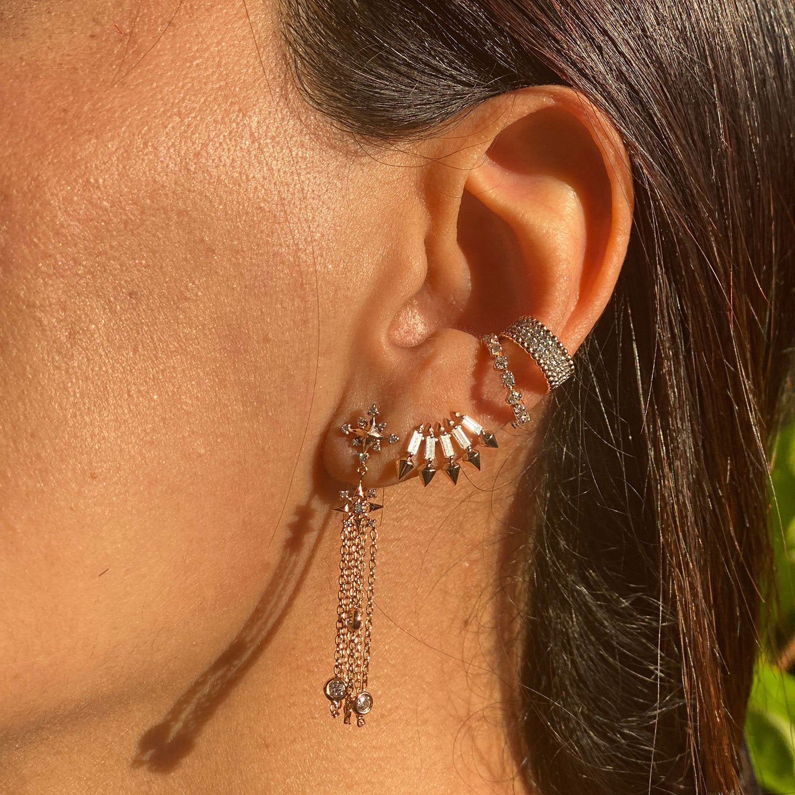 Five Arrows Rose Gold Earring