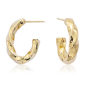 Box Twist Hoop Earrings