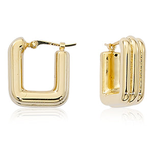 III Square Hoop Earrings