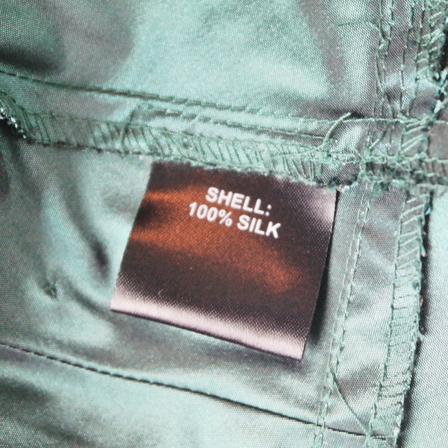 SALE Hilton Hollis Green Button Down Silk Blouse Size S
