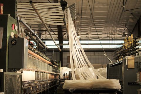 The spinner at Mountain Meadow Wool Mill