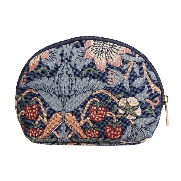 William Morris Strawberry Thief Blue Tapestry Cosmetic Bag