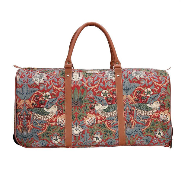 Strawberry Thief Red Pull Holdall | Signaretapestry.com – Signare Tapestry