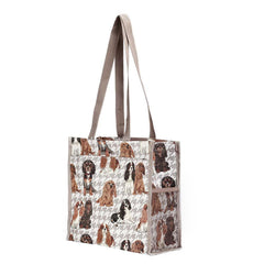 SHOPPER BAG CAVALIER KING CHARLES SPANIEL Model : SHOP-KGCS[Signore]