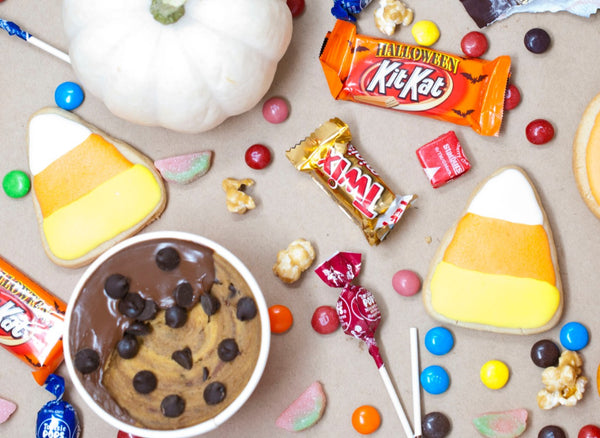 image of cookie dough with candy