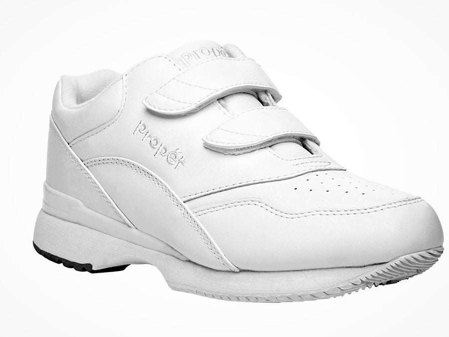 white velcro shoes