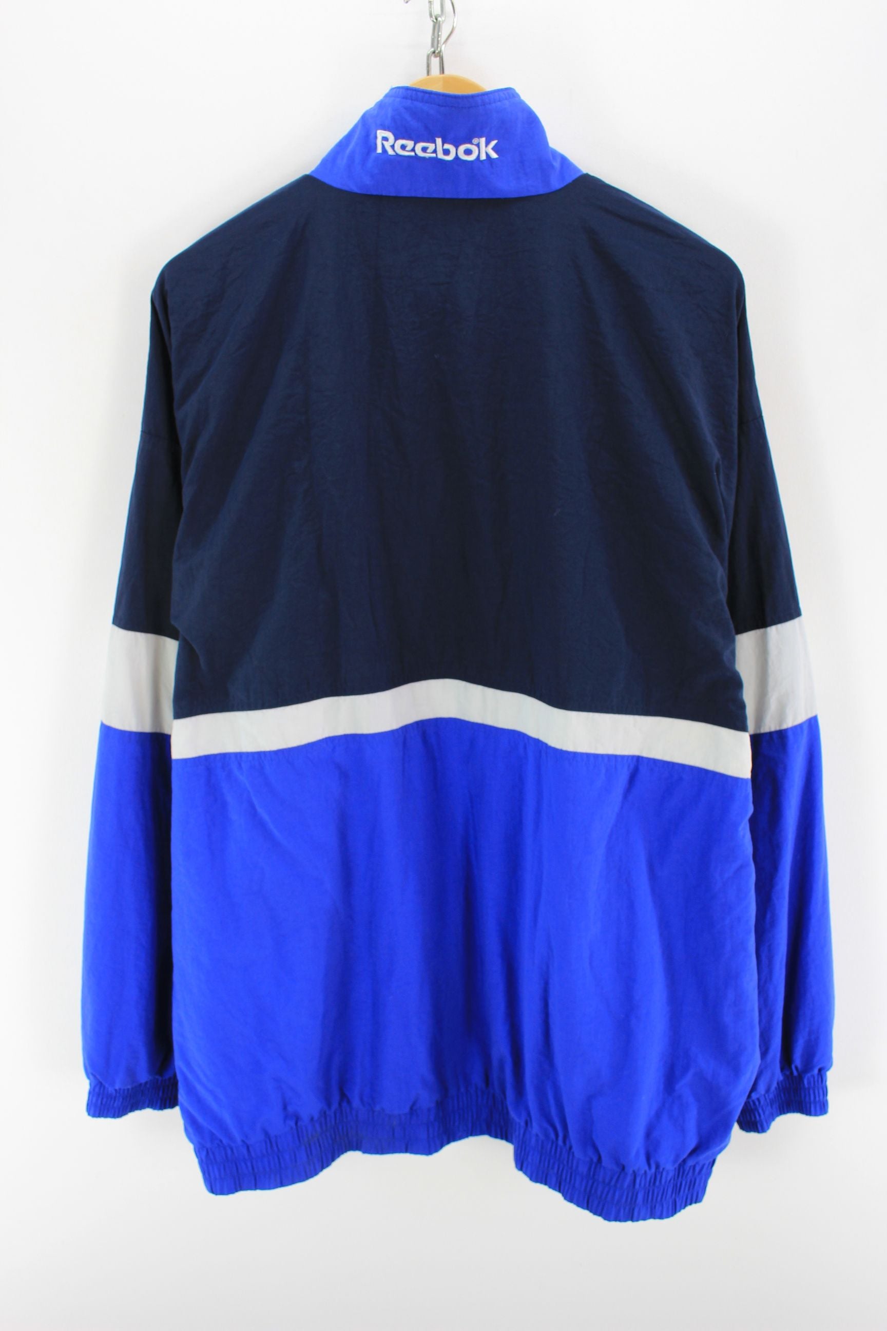 reebok jacket vintage mens blue