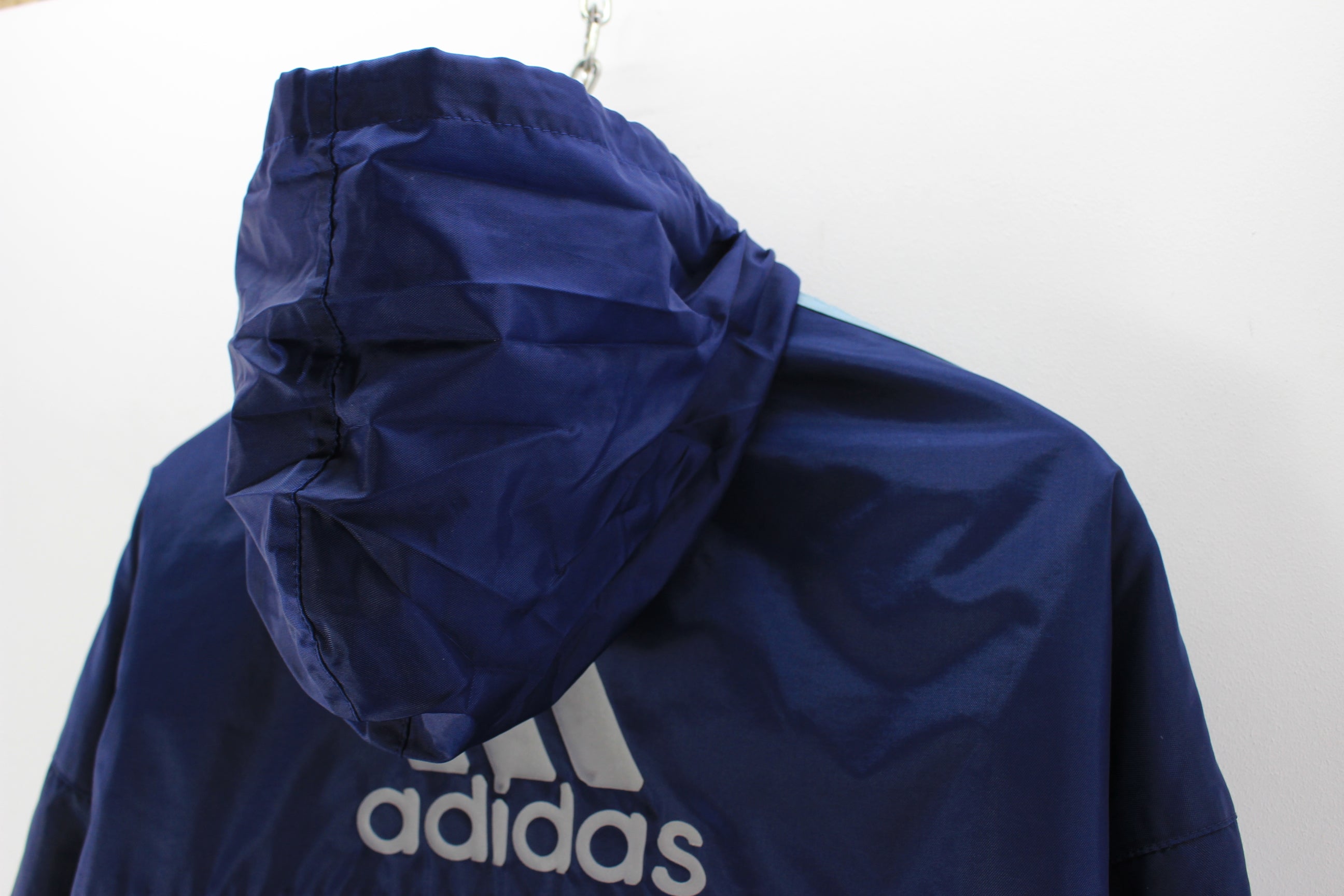 adidas blue rain jacket